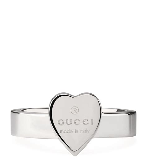 gucci sterling silver bamboo ring|gucci trademark silver heart ring.